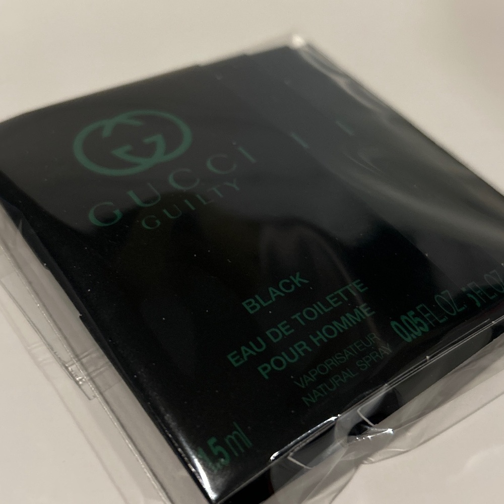 🍀 Gucci 🍀 Guilty Black Eau De Toilette Pour Homme 3 Sample Set NEW 🍀
